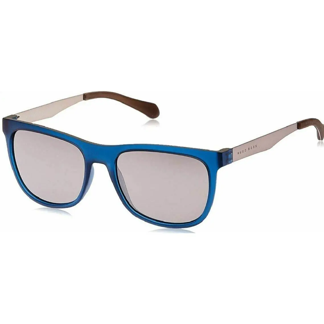 Men`s Matte Black/brown Soft Square Sunglasses - B0868/S 05 Eir by Hugo Boss
