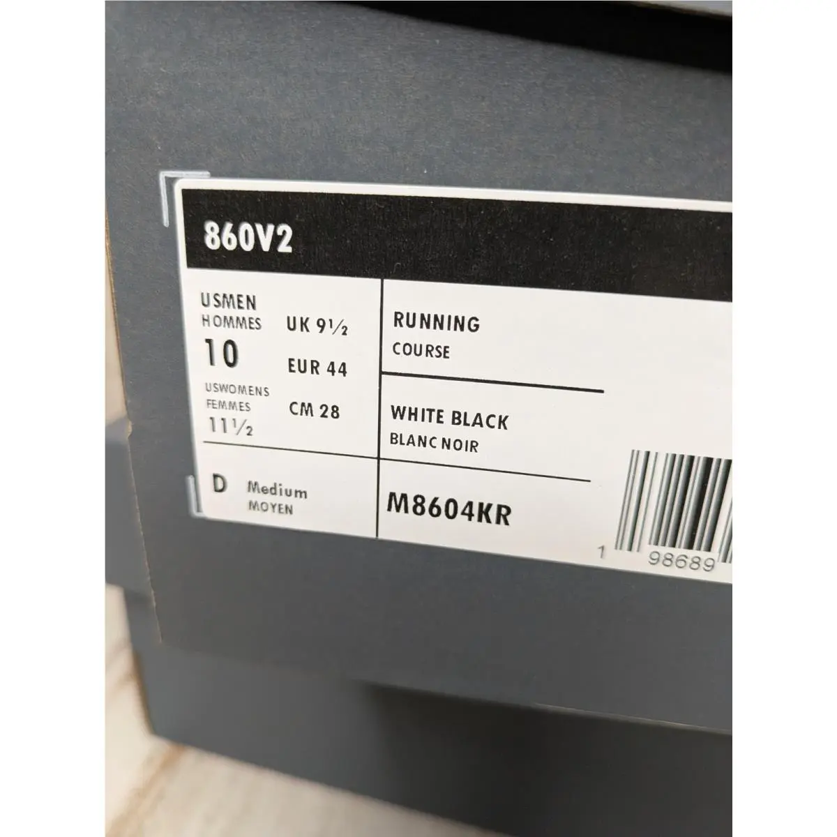 New Balance shoes - New Balance 860 - White/Black/Silver Metallic 6