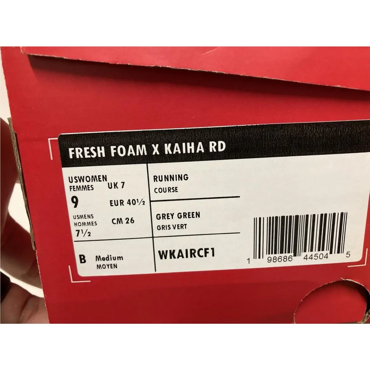 New Balance shoes - Fresh Foam X Kaiha Road - WKAIRCF1 - Grey Green (UPC: 198686445045) 9