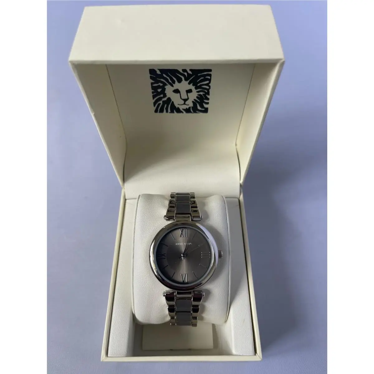 AK/3341  Japan Movement Women`s Quartz Watch Enamel Links You Choose SILVER/GRAY by Anne Klein