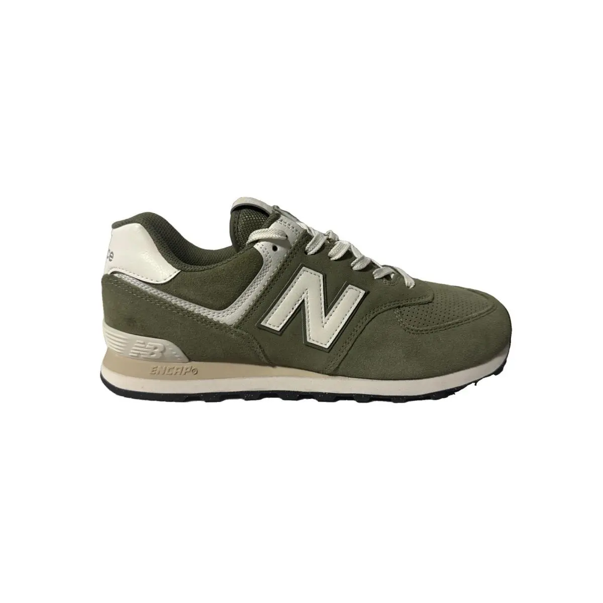 New Balance Unisex-adult 574 V2 Sneaker Dark Olivine/sea Salt Men 10.5