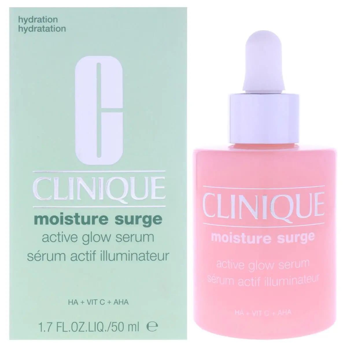 2 Pack Moisture Surge Active Glow Serum by Clinique For Women - 1.7 oz Serum