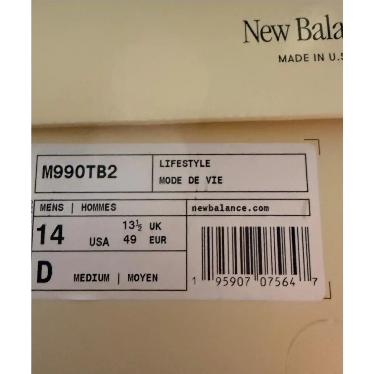 New Balance shoes - 990v2 - M990TB2 - Blue (UPC: 195907075647) 13