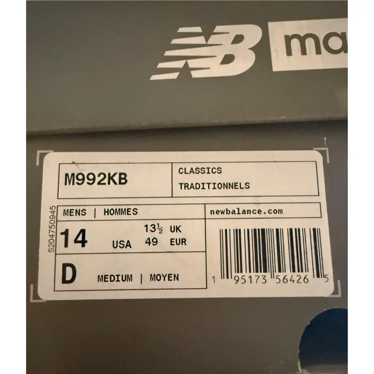 New Balance shoes - New Balance 992 - M992KB - Multicolor (UPC: 195173564265) 8