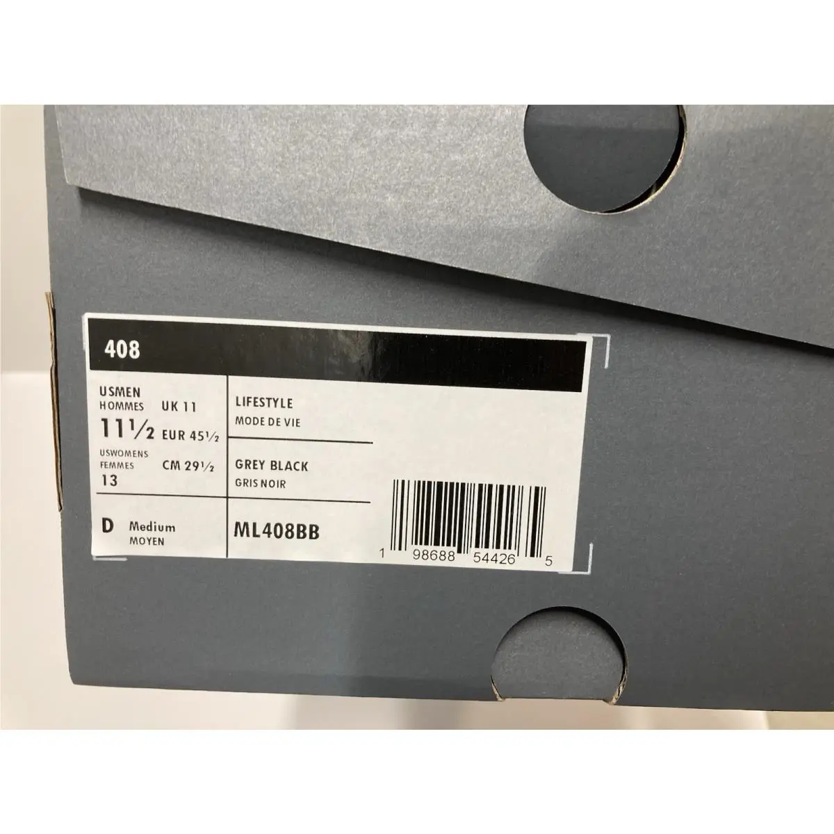 New Balance shoes - New Balance 408 - ML408BB - Grey Black (UPC: 198688544265) 6