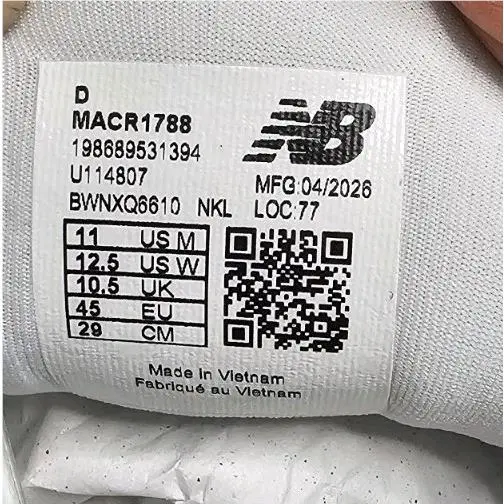 New Balance shoes - New Balance AC - U114807 - White/Black (UPC: 198689531394) 11