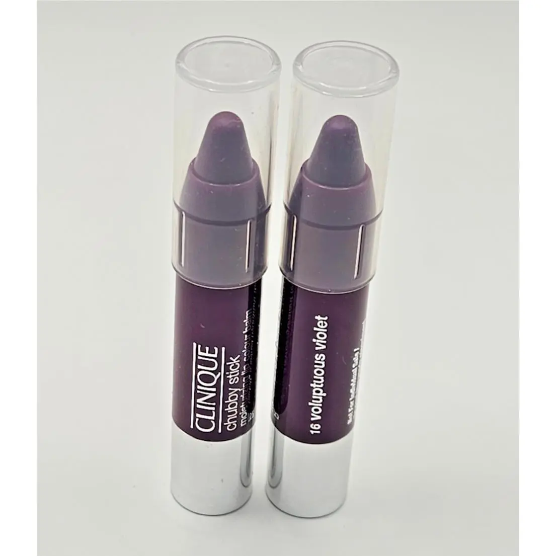 2 Clinique Chubby Stick Moisturizing Lip Color Balm 16 Voluptuous Violet Gwp