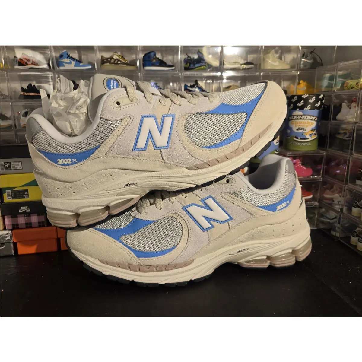 New Balance shoes - New Balance 2002 R - M2002RJJ - Ivory, Manufacturer: Beige/Blue 2