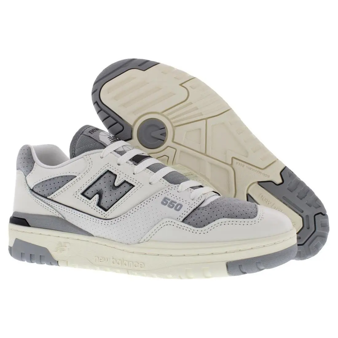New Balance 550 Unisex Shoes Size 13 Color: White/grey