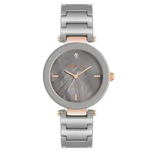 Women`s Diamond Dial Ceramic Bracelet Watch AK/1018TPRG by Anne Klein
