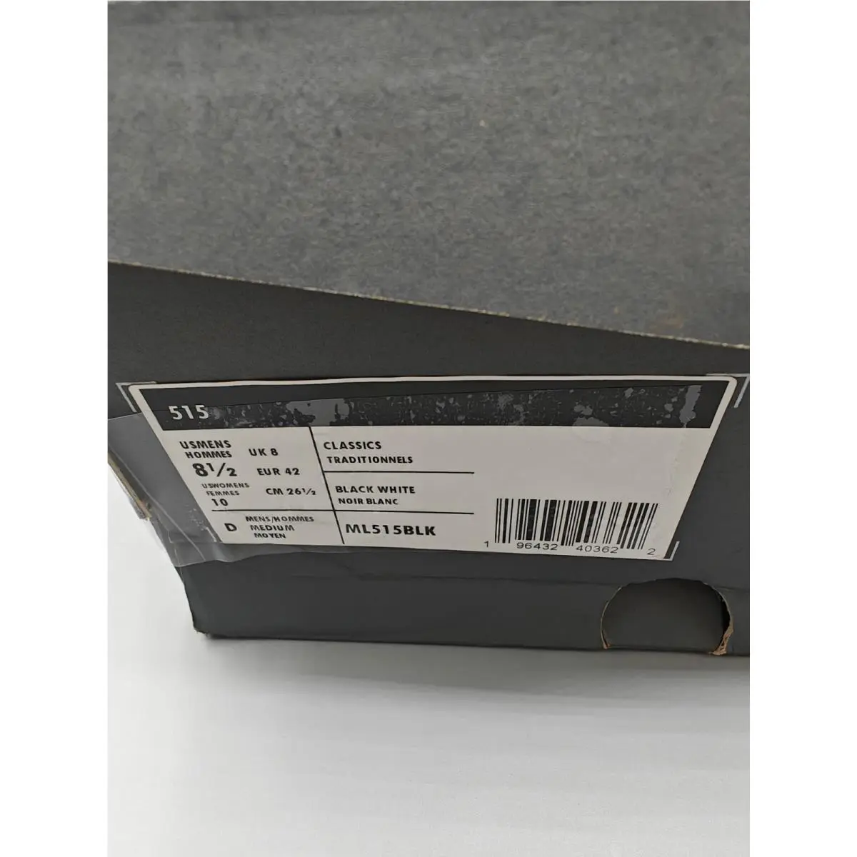 New Balance shoes - New Balance 515v3 - ML515GR3ML515BU3 - BLACK / WHITE / ALUMINUM GREY 10