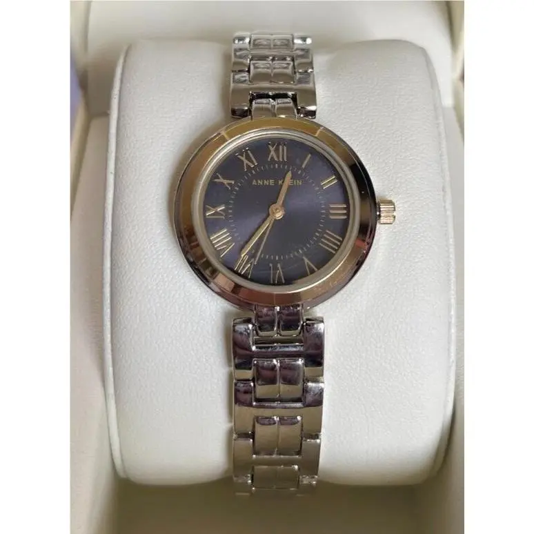 Ladies  Stainless Steel Two Tone Black Dial Analog Watch AK/3067 Nvtt by Anne Klein