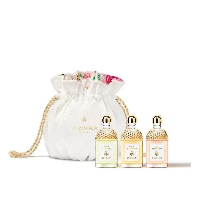 Guerlain Aqua Allegoria 3pc Perfume Mini Splash 0.25oz/ 7.5ml Pouch Set