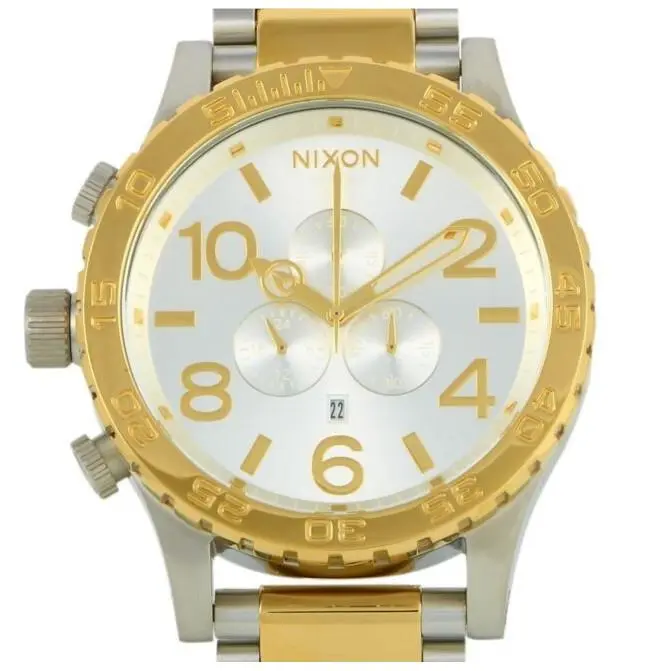 Watch 51-30 Chrono Gold White Face A0831921 Mens Womens Gift by Nixon