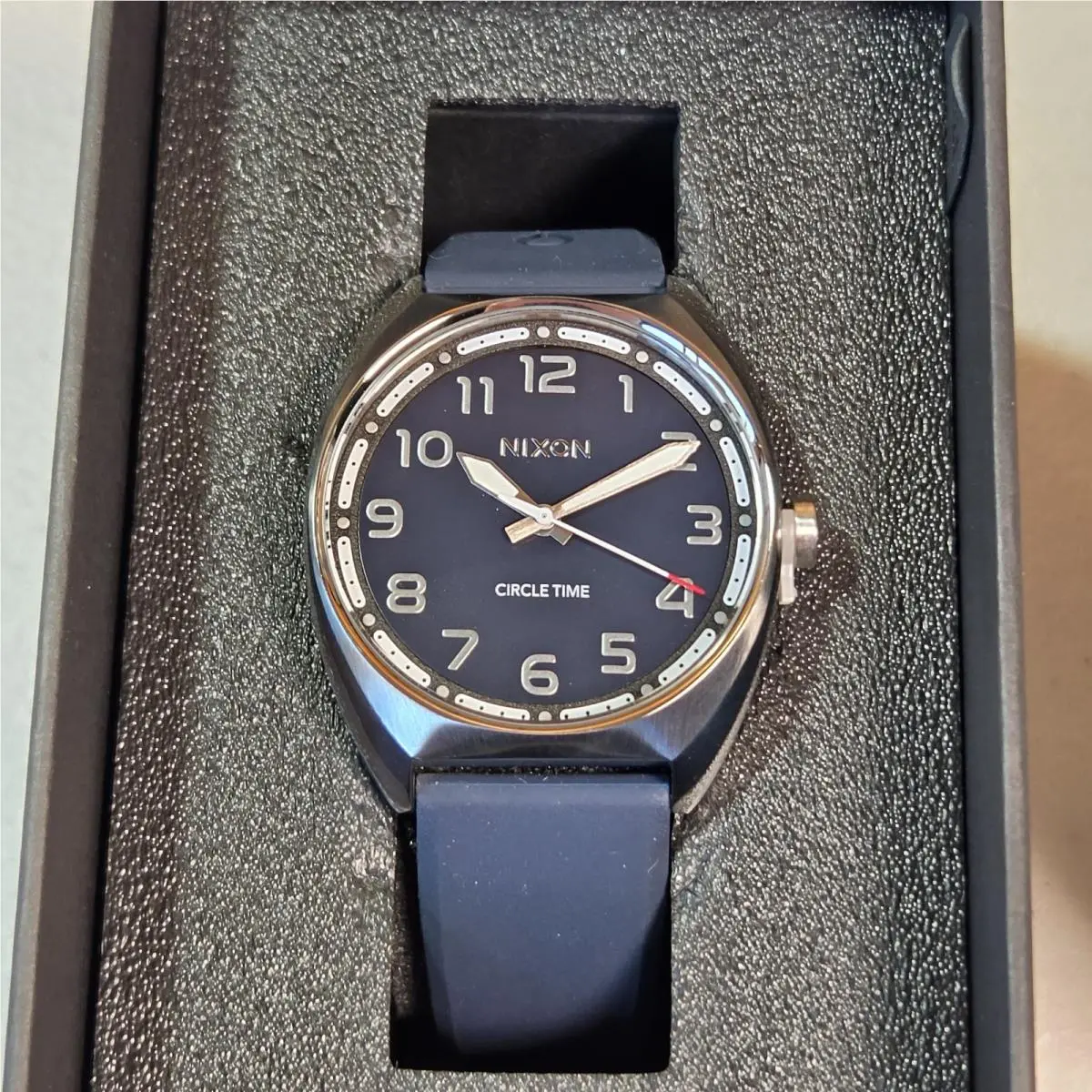 Mullet Watch Silver / Teal 38mm Silicone Strap Unisex Arabic Numerals by Nixon