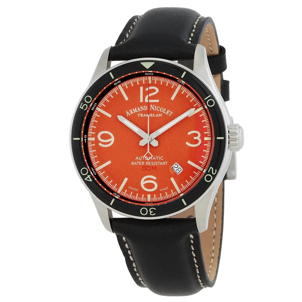 M2H Automatic Orange Dial Men`s Watch A740HNA-OR-P140NR2 by Armand Nicolet