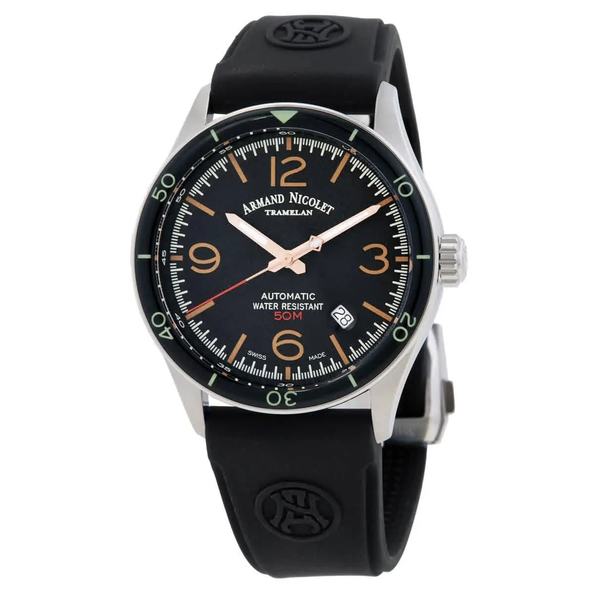 M2H Automatic Black Dial Men`s Watch A740HNA-NS-GG2710N by Armand Nicolet