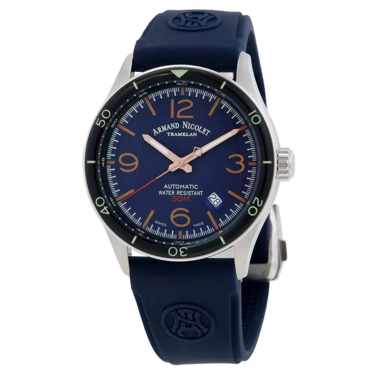 M2H Automatic Blue Dial Men`s Watch A740HNA-BS-GG2710U by Armand Nicolet