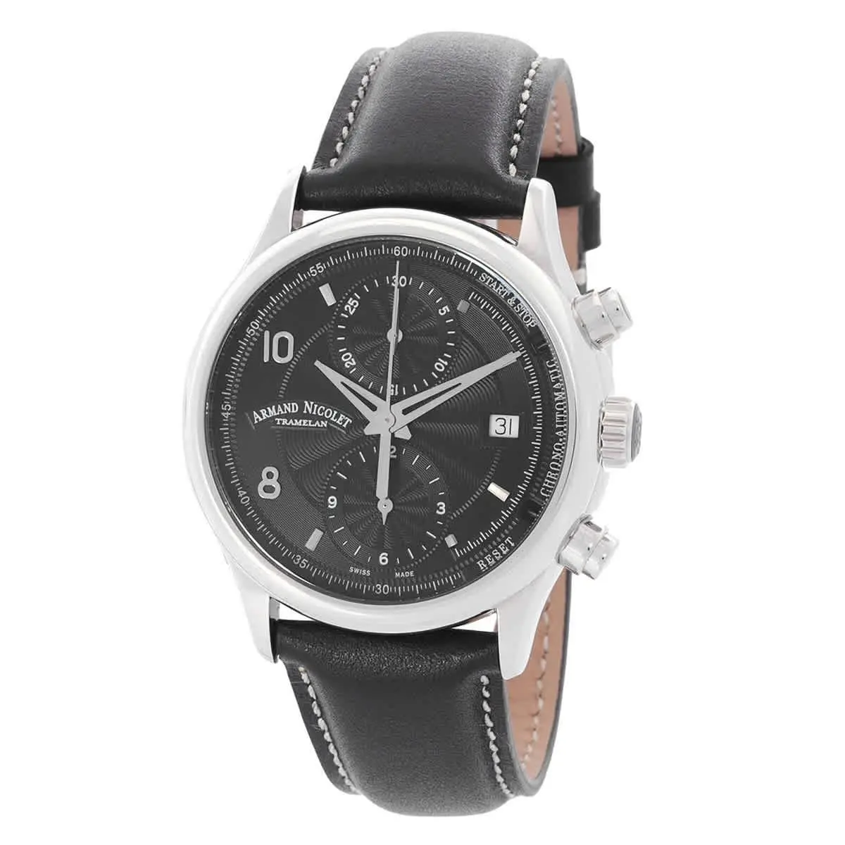 M02-4 Chronograph Automatic Black Dial Men`s Watch by Armand Nicolet