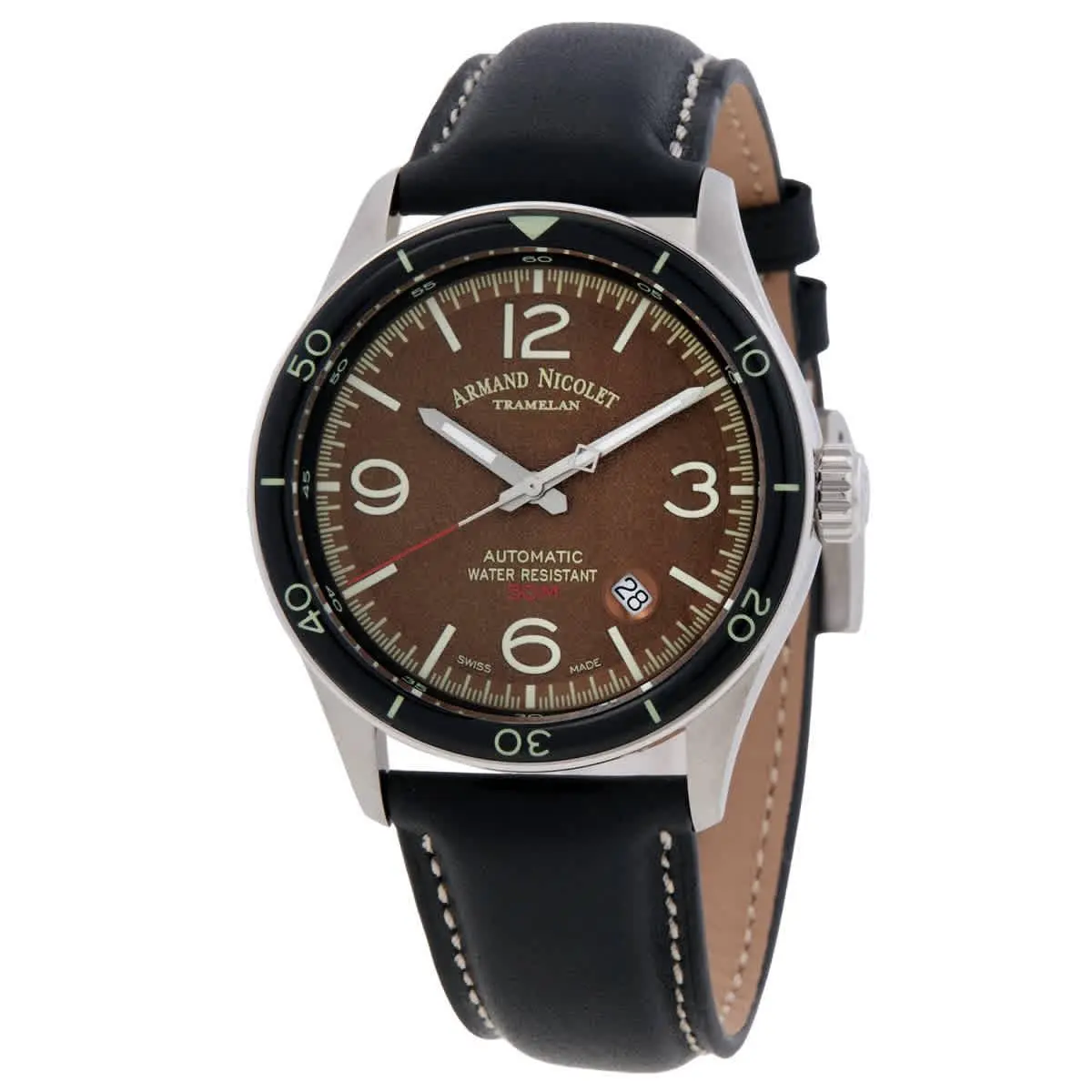 M2H Automatic Brown Dial Men`s Watch A740HNA-MR-P140NR2 by Armand Nicolet