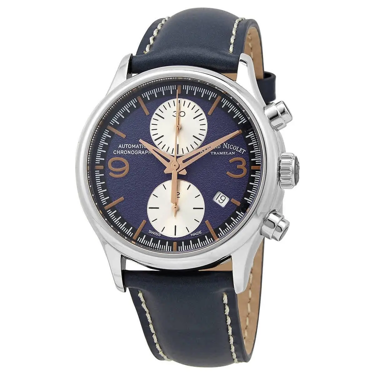 Mha Automatic Blue Dial Watch A844HAA-BS-P140BU2 by Armand Nicolet