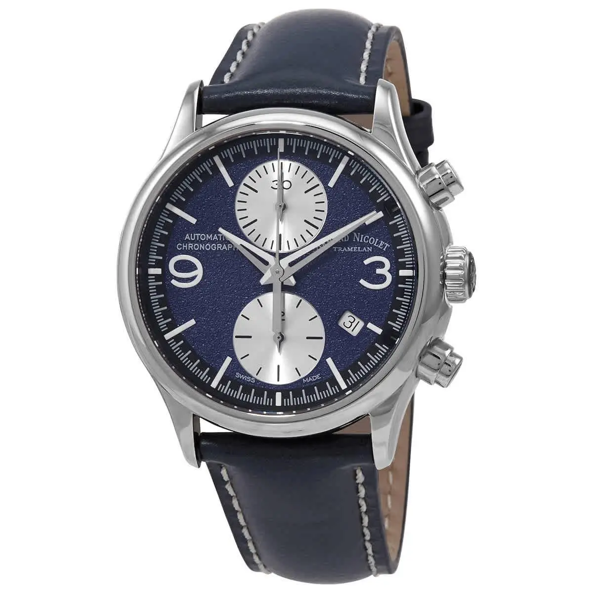 Mha Chronograph Automatic Dark Blue Dial Men`s Watch by Armand Nicolet