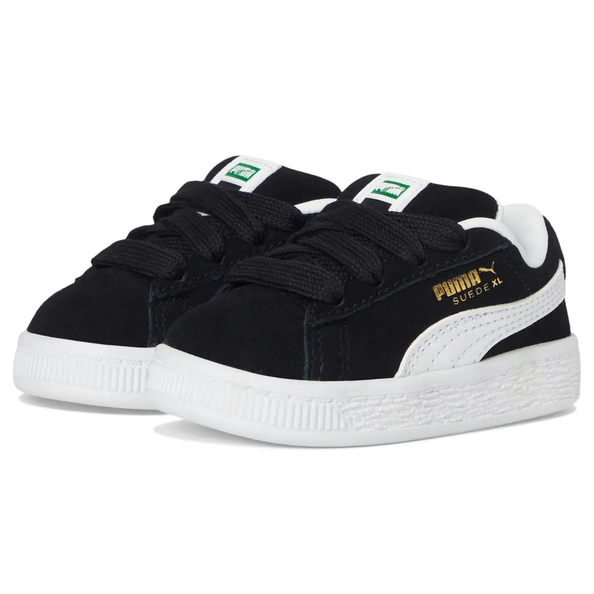 Children Unisex Shoes  Kids Suede Xl Alternative Closure Shoes Toddler Black/White by Puma