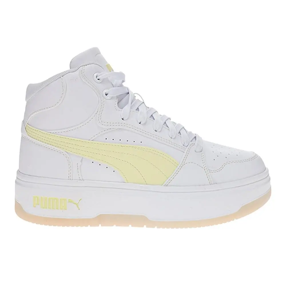 Rebound Femme Mid High Top Womens White Sneakers Casual Shoes 40259413 by Puma