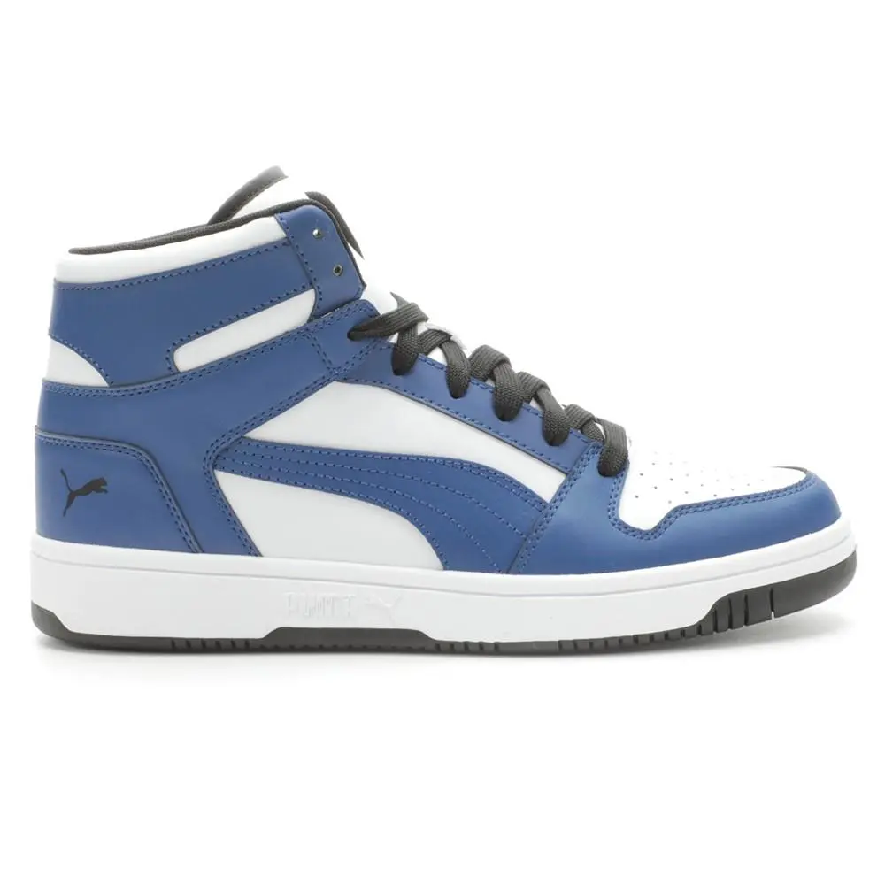 Puma Rebound Layup Dual High Top Mens Blue White Sneakers Casual Shoes 3897860