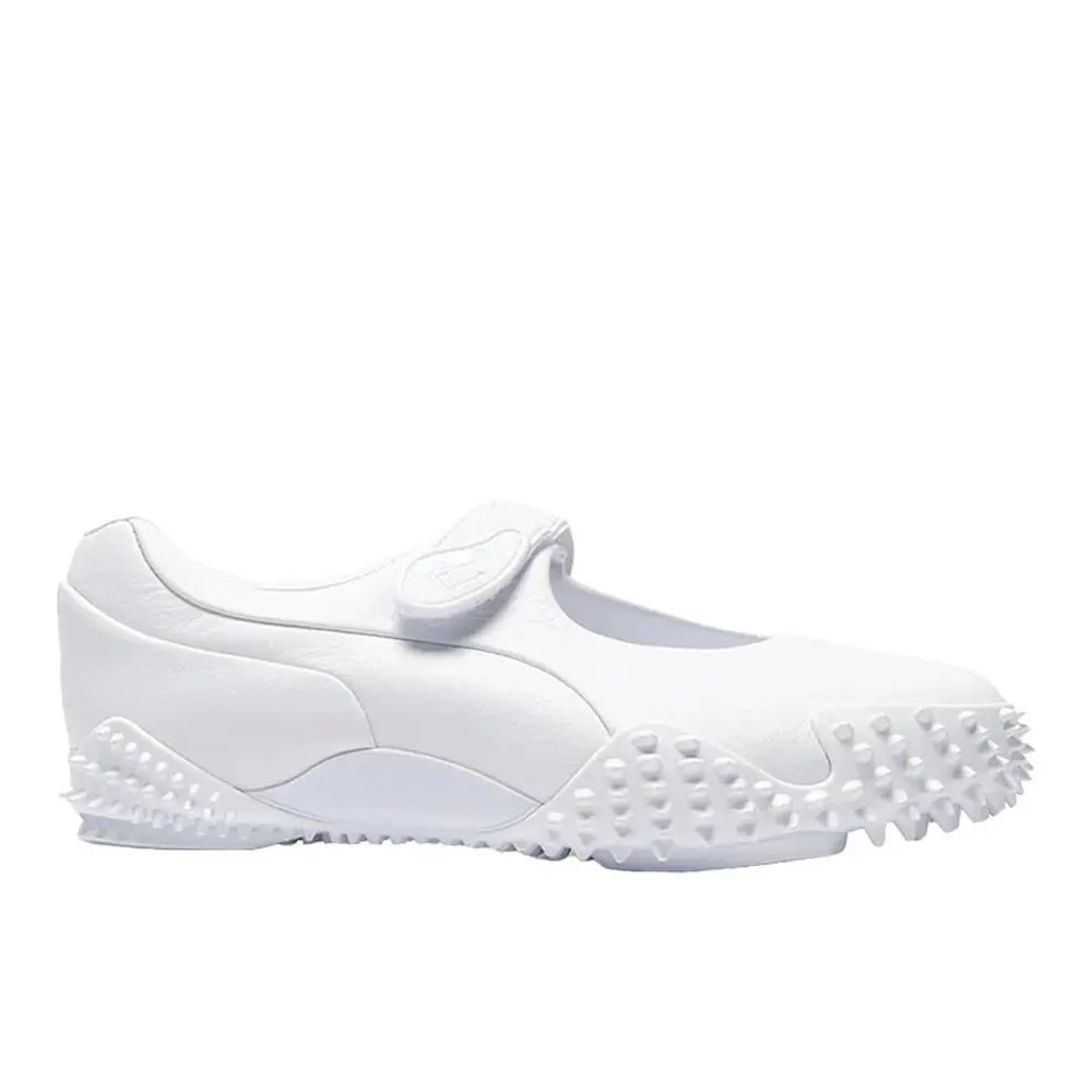 Puma Mostro Fey Leather Slip On Womens White Sneakers Casual Shoes 40540502