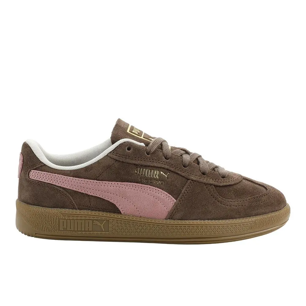 Puma Palermo Premium Suede Lace Up Womens Brown Sneakers Casual Shoes 40630203