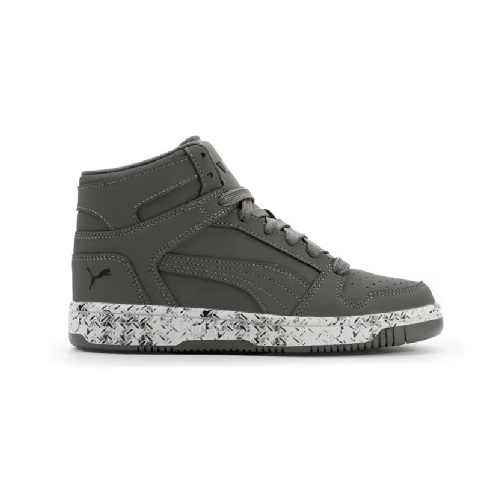 Big Kid`s  Rebound Layup Trek JR Cast Iron-puma Black-white 407276 01 by Puma