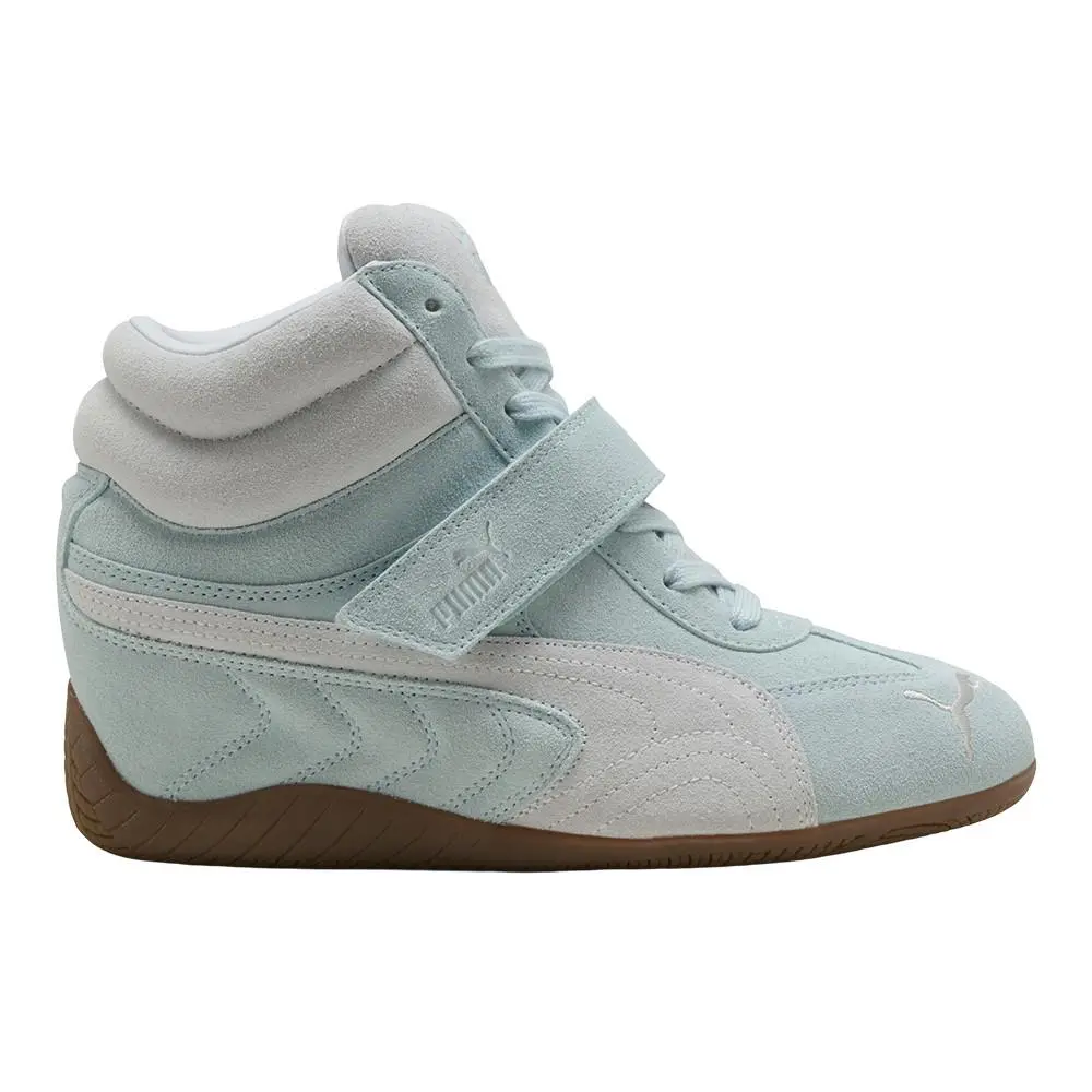 Puma Speedcat Wedge Lace Up Womens Blue Sneakers Casual Shoes 40787802