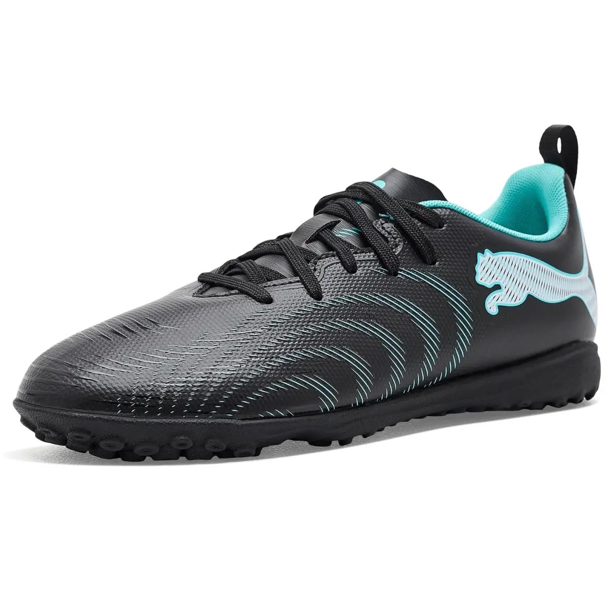 Kids Future 9 Play Turf Training Soccer Cleats Little Kid/big Kid  Black/Intense Mint/ White by Puma