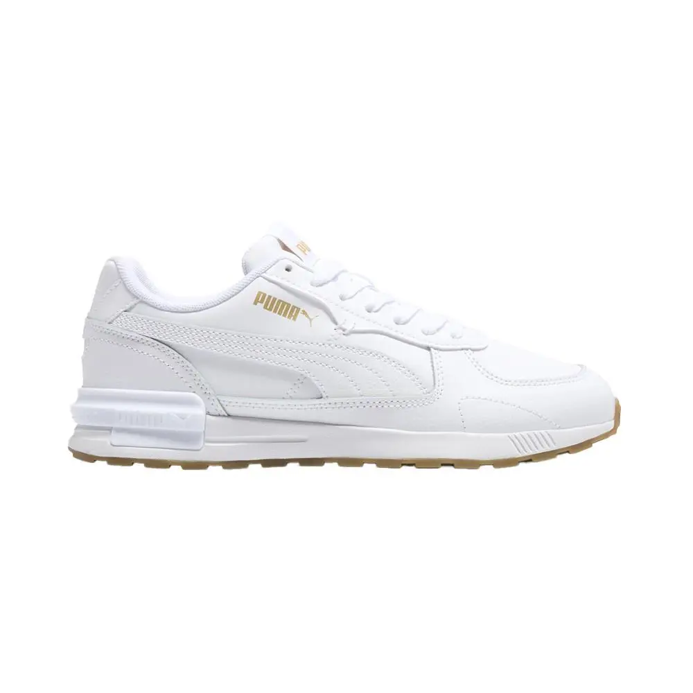 Puma Graviton Leather Lace Up Womens White Sneakers Casual Shoes 40110203