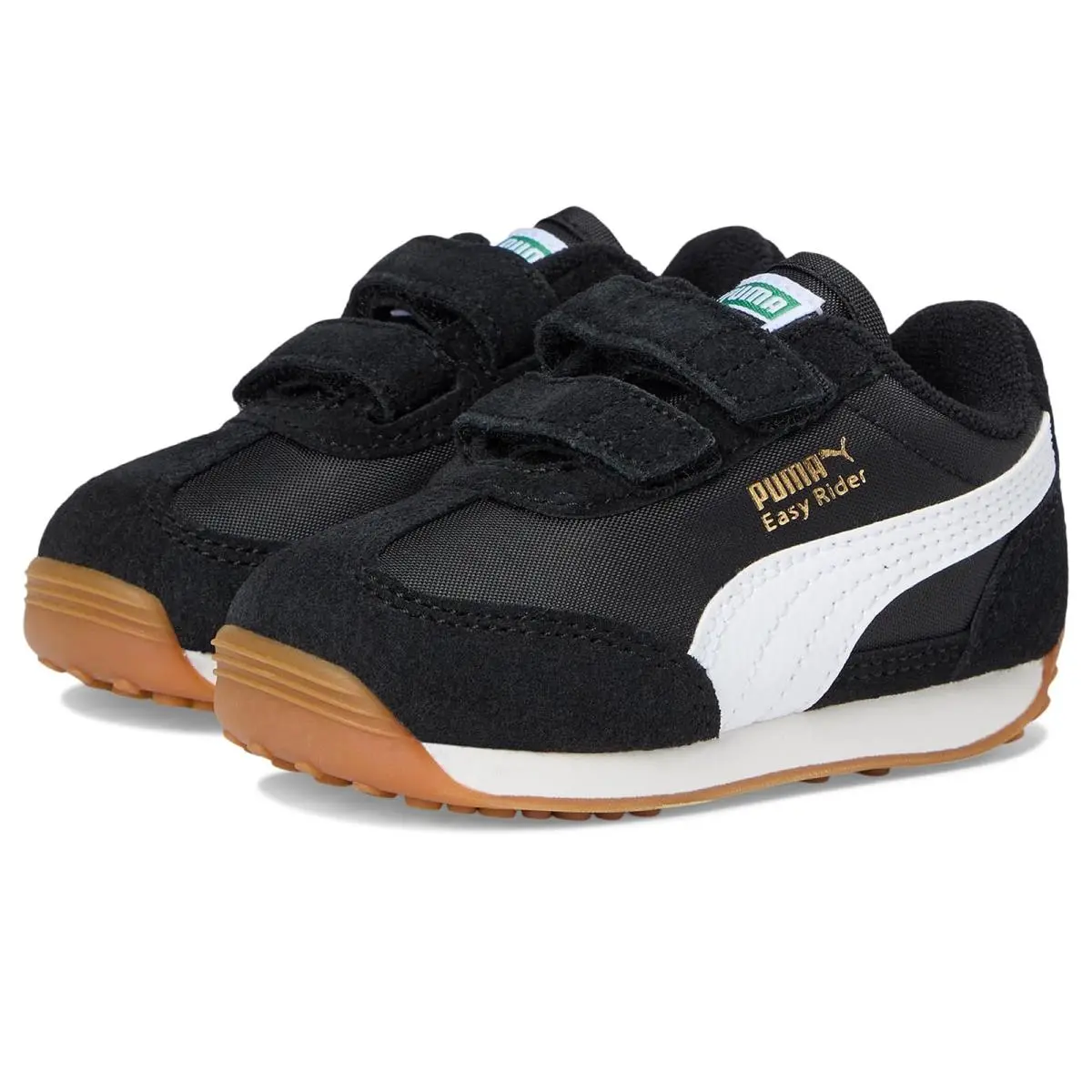 Children Unisex Shoes  Kids Easy Rider Hook and Loop Shoes Toddler Black/White by Puma
