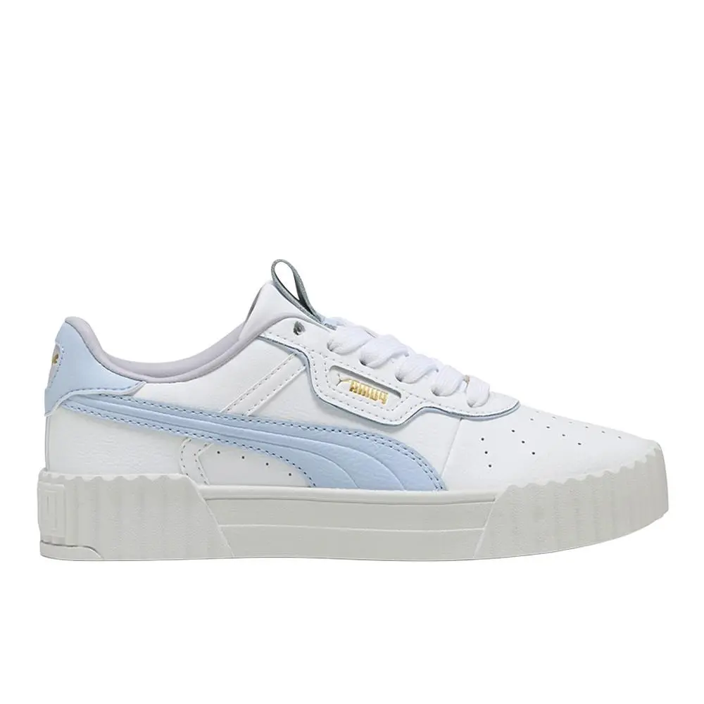 Puma Carina 3.0 Luxe Lace Up Womens White Sneakers Casual Shoes 40072412