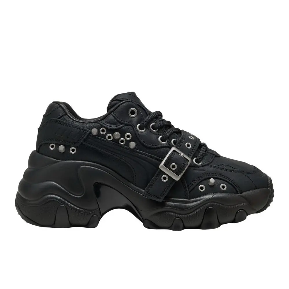 Pulsar Wedge Black Claw Lace Up Womens Black Sneakers Casual Shoes 4057250 by Puma