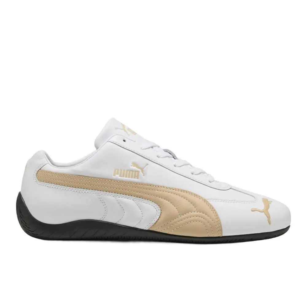 Puma Speedcat Leather Lace Up Mens White Sneakers Casual Shoes 40160301