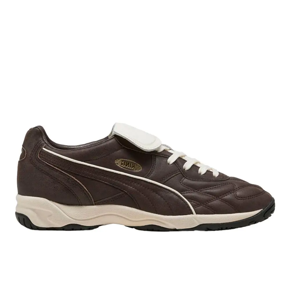 King Indoor Premium Lace Up Mens Brown Sneakers Casual Shoes 40436303 by Puma