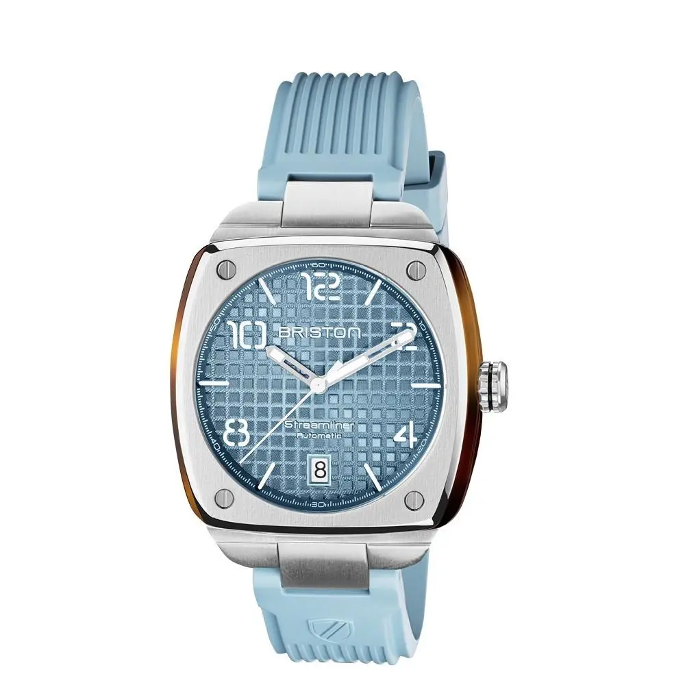 Briston Streamliner Urban Blue Dial Rubber Strap 40mm Watch - 23640.S.T.25.RIB