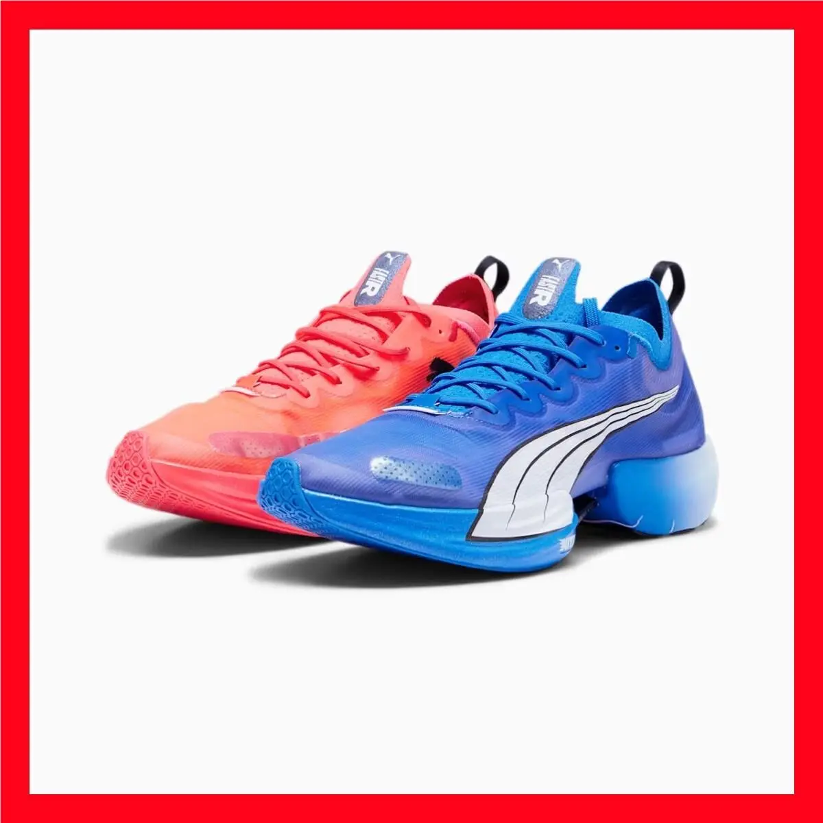 Puma Fastr Nitro Elite Running Blue Red Running Shoes 195336-08 Mens Size 11.5