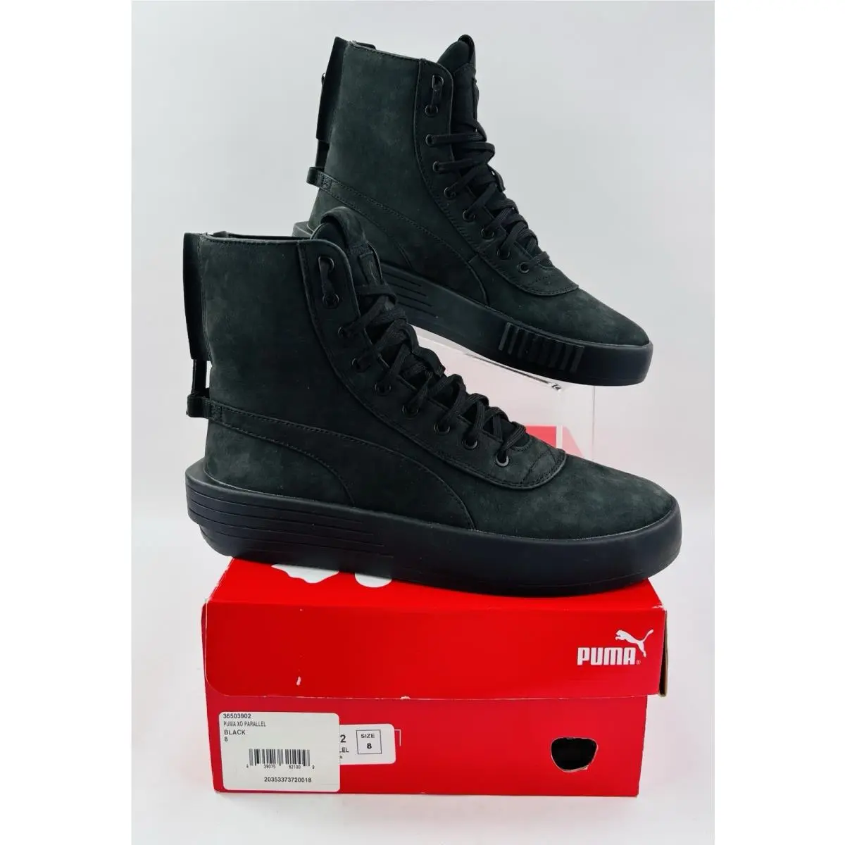 XO Parallel The Weeknd Triple Black 365039-02 Men`s Size 8 Nubuck Boot by Puma