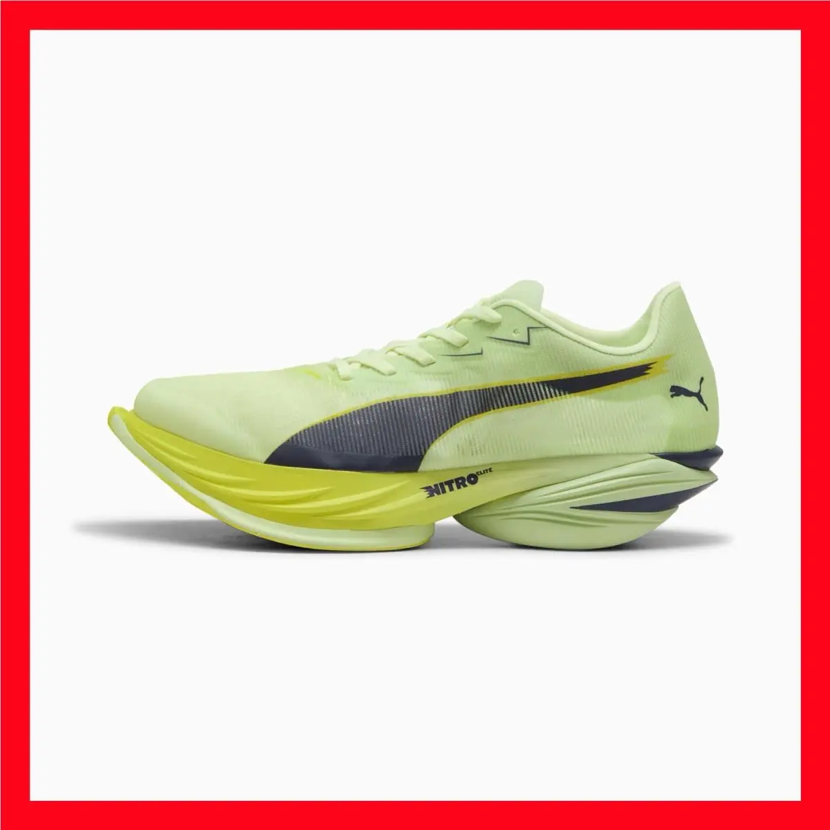 Puma Fast-r Nitro Elite 3 Green Yellow 312060-07 Running Shoes Men`s Size 13
