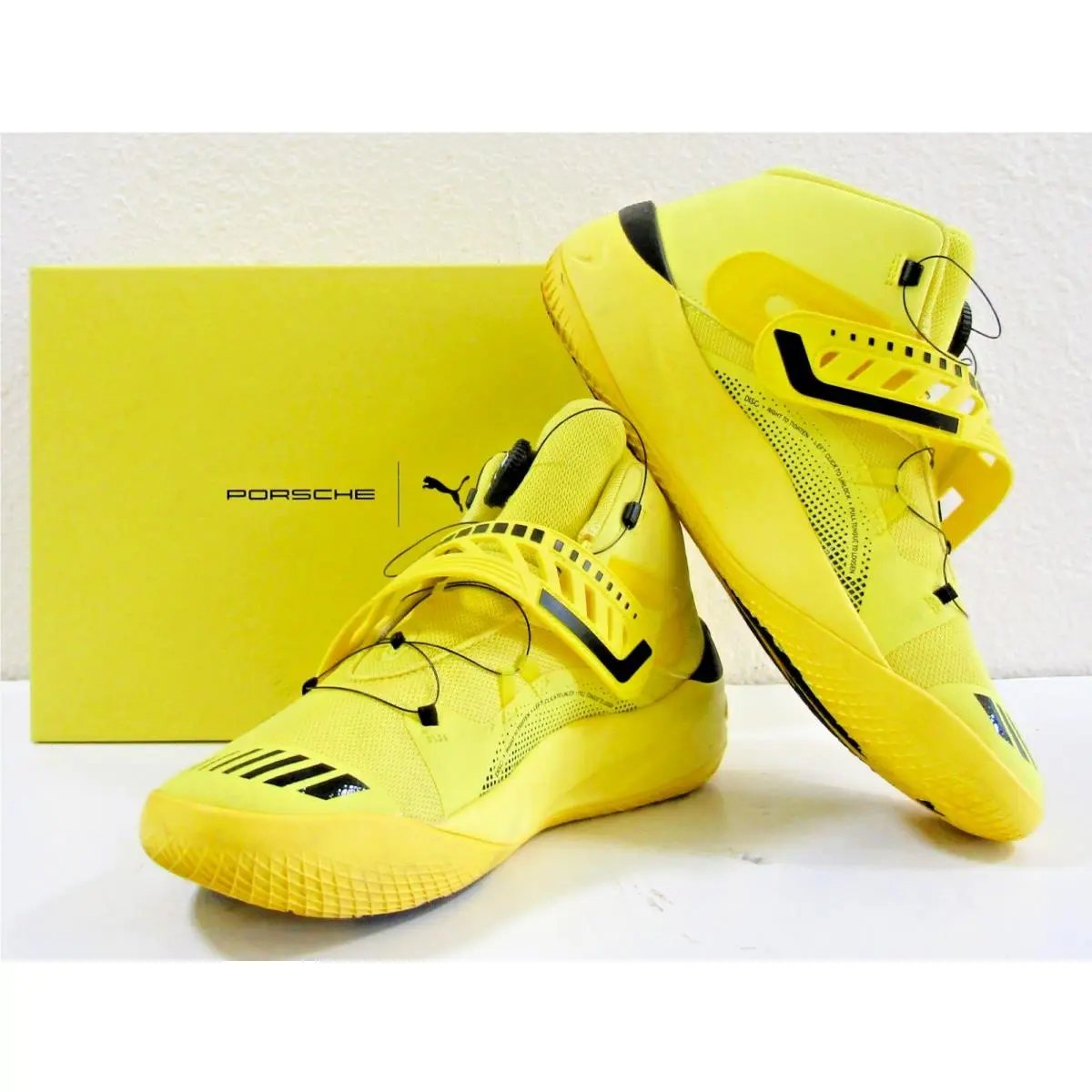 Mens Disc Rebirth Porsche Shoes Style 195370-01 in Celandine/black and Box by Puma