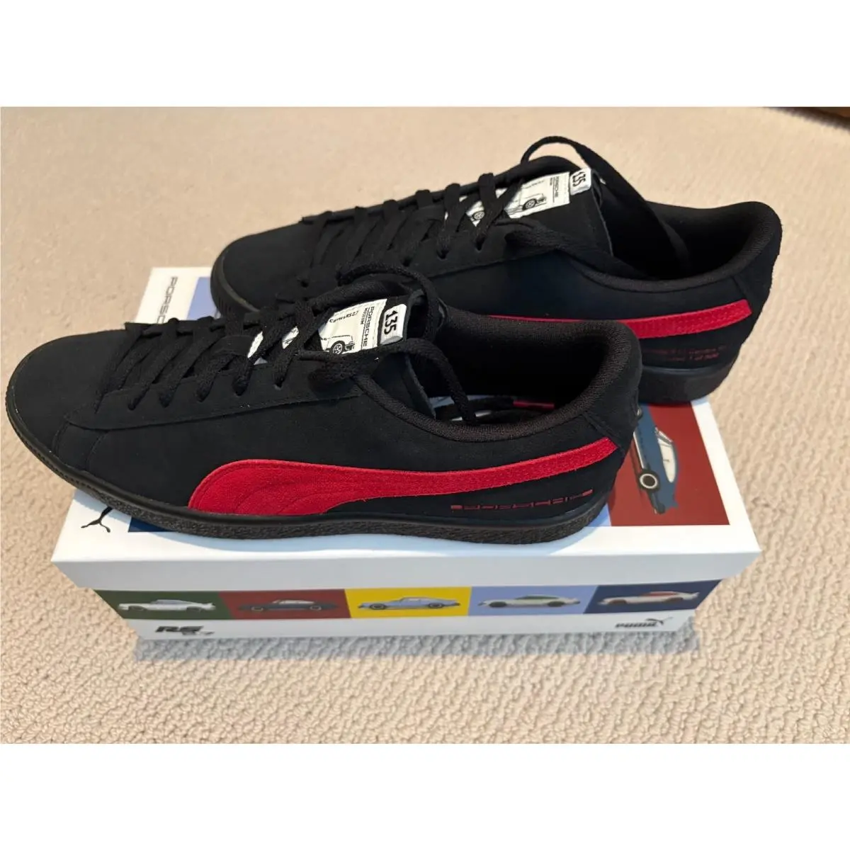 2022 Puma Porsche Carrera RS 2.7 Black/red Suede Mens Sz. 9 Shoes Ltd /500
