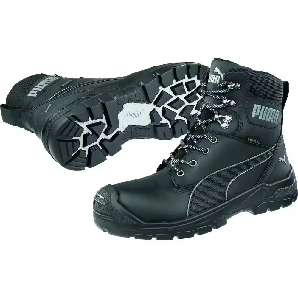 Men`s Conquest Ctx 7 In. High Safety Work Boots - Soft Toe - Black Size 10.5 M by Puma