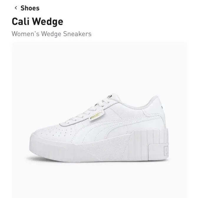 Cali Wedge 373438-01 Sneaker Women’s White Leather Platform Shoes Size 9.5 by Puma
