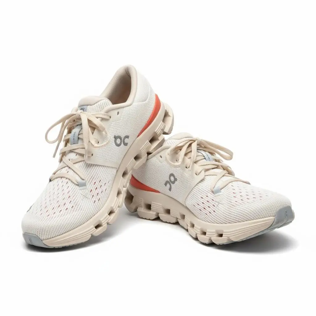 On Running Cloud X 4 Womens 6 Ivory Salmon Training Shoes 3WE30073297