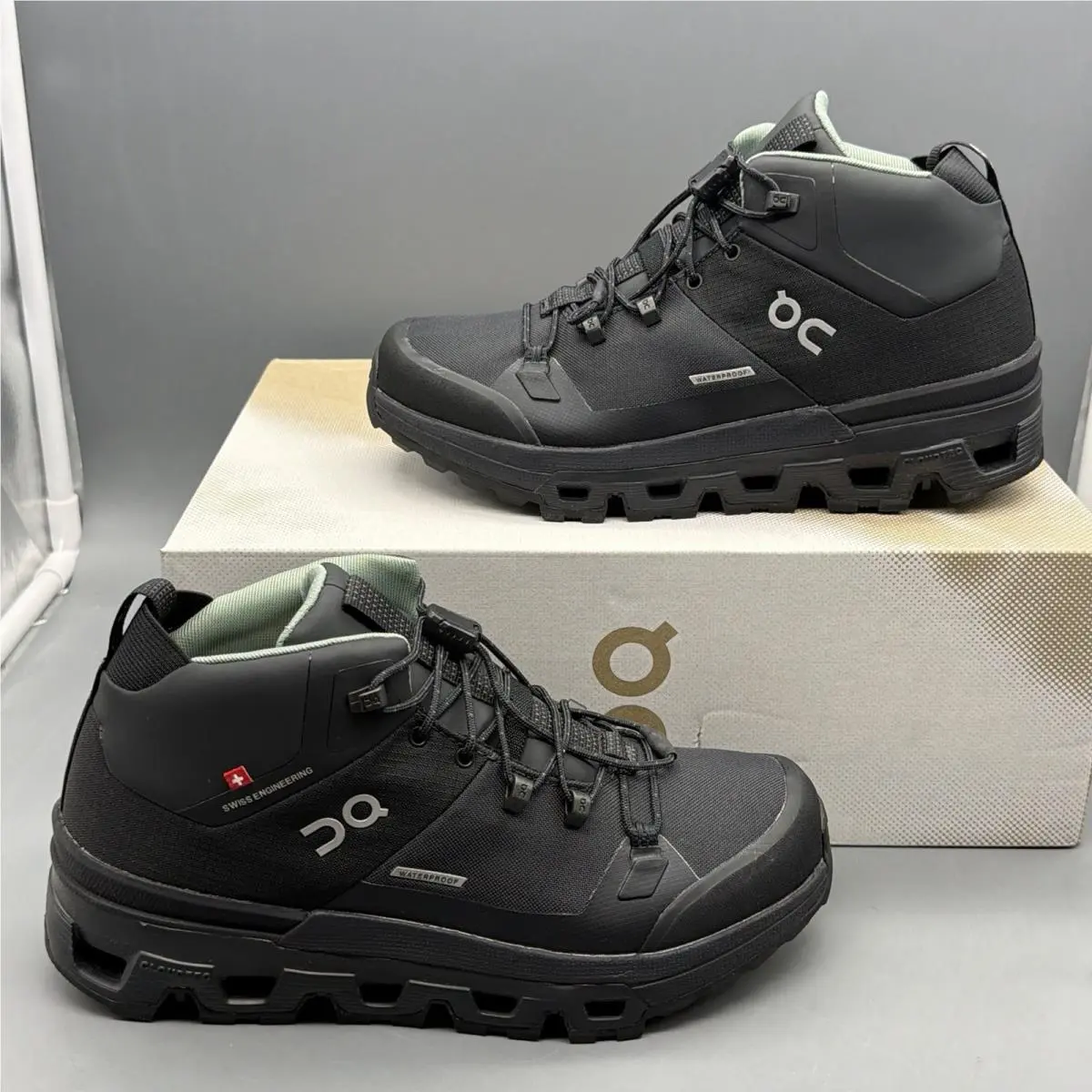 On Running Cloudtrax Waterproof Womens 5 Outdoor Trail Hiking Shoes ‘black’
